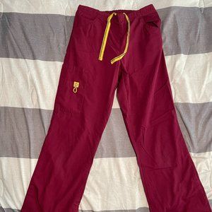 Spread Good Cheer Maroon Scrub Pants